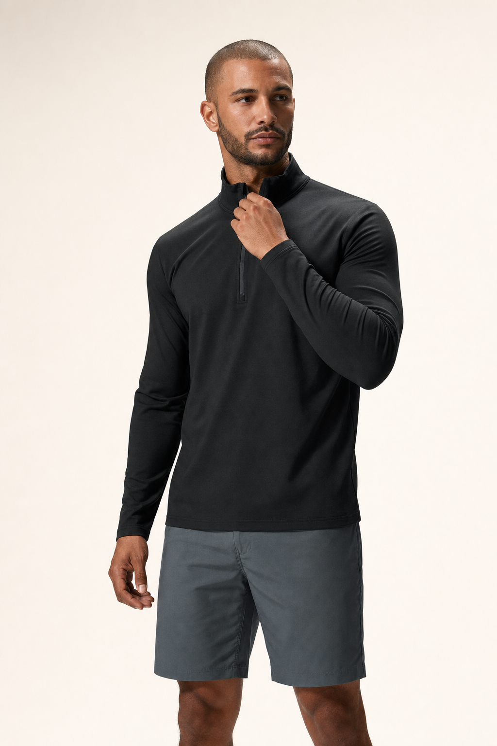DriveOn Black Quarterzip Hero