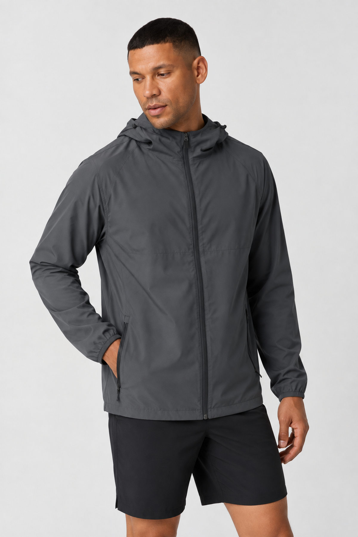 Delta Line Rain Jacket - Dark Metal