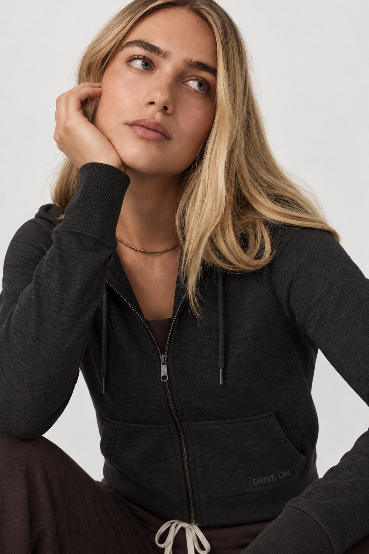 Pivot Mini Full-Zip Hoodie - Black Heather