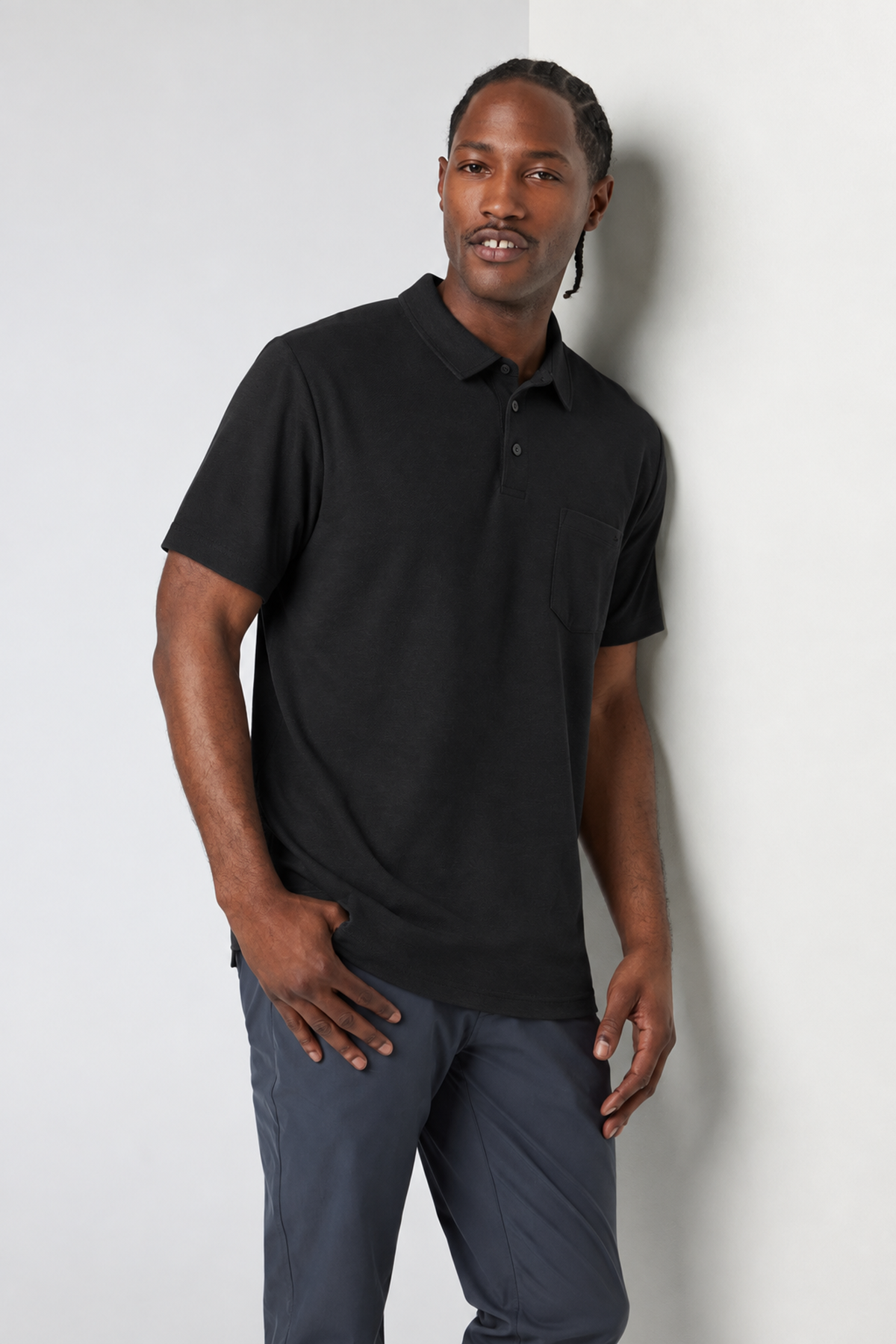 Alder Court Polo - Black