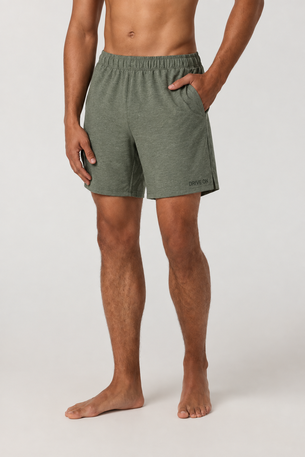 Tempo Line 7-Inch Training Short - Artichoke Heather