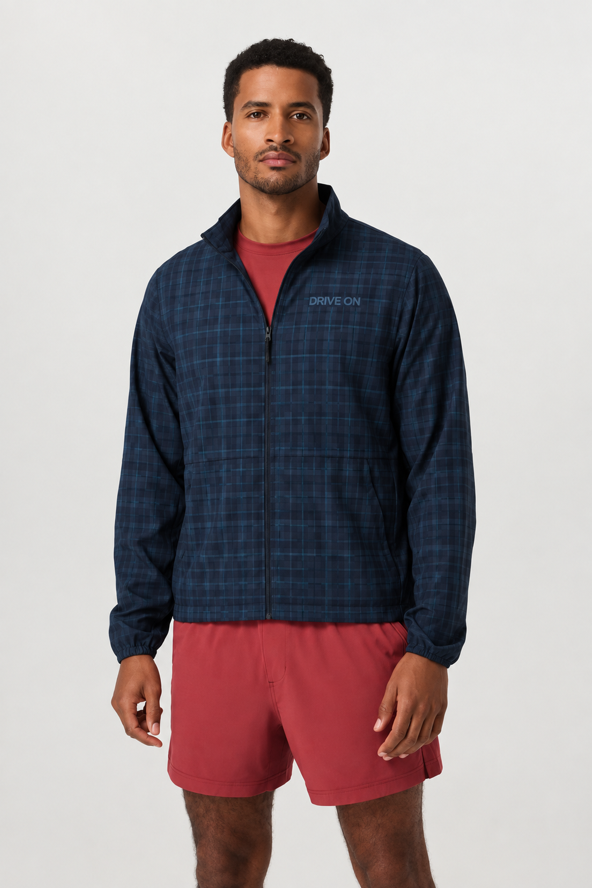 Solstice Movement Jacket - Navy Plaid
