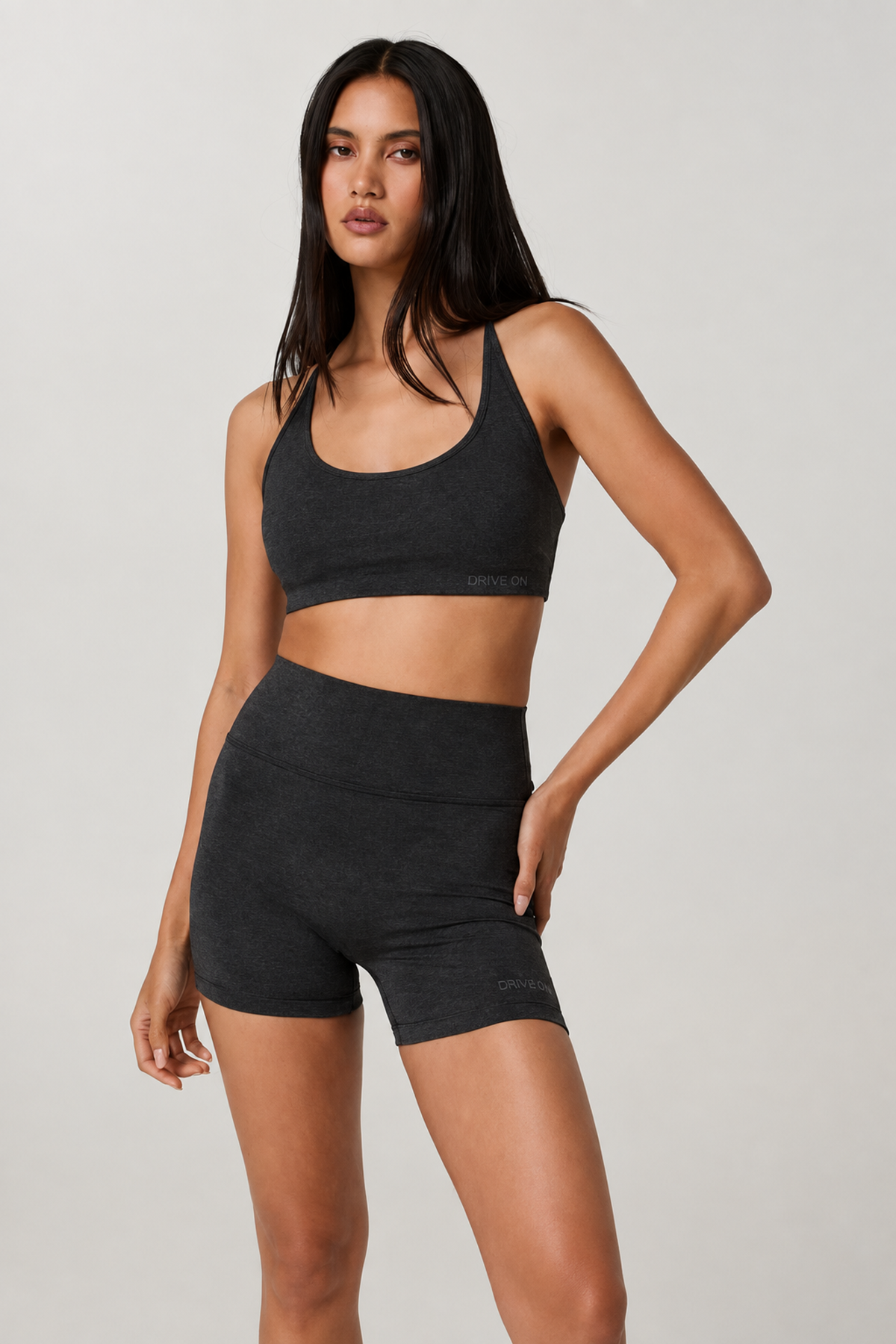 Cadence Movement Bra - Black Heather