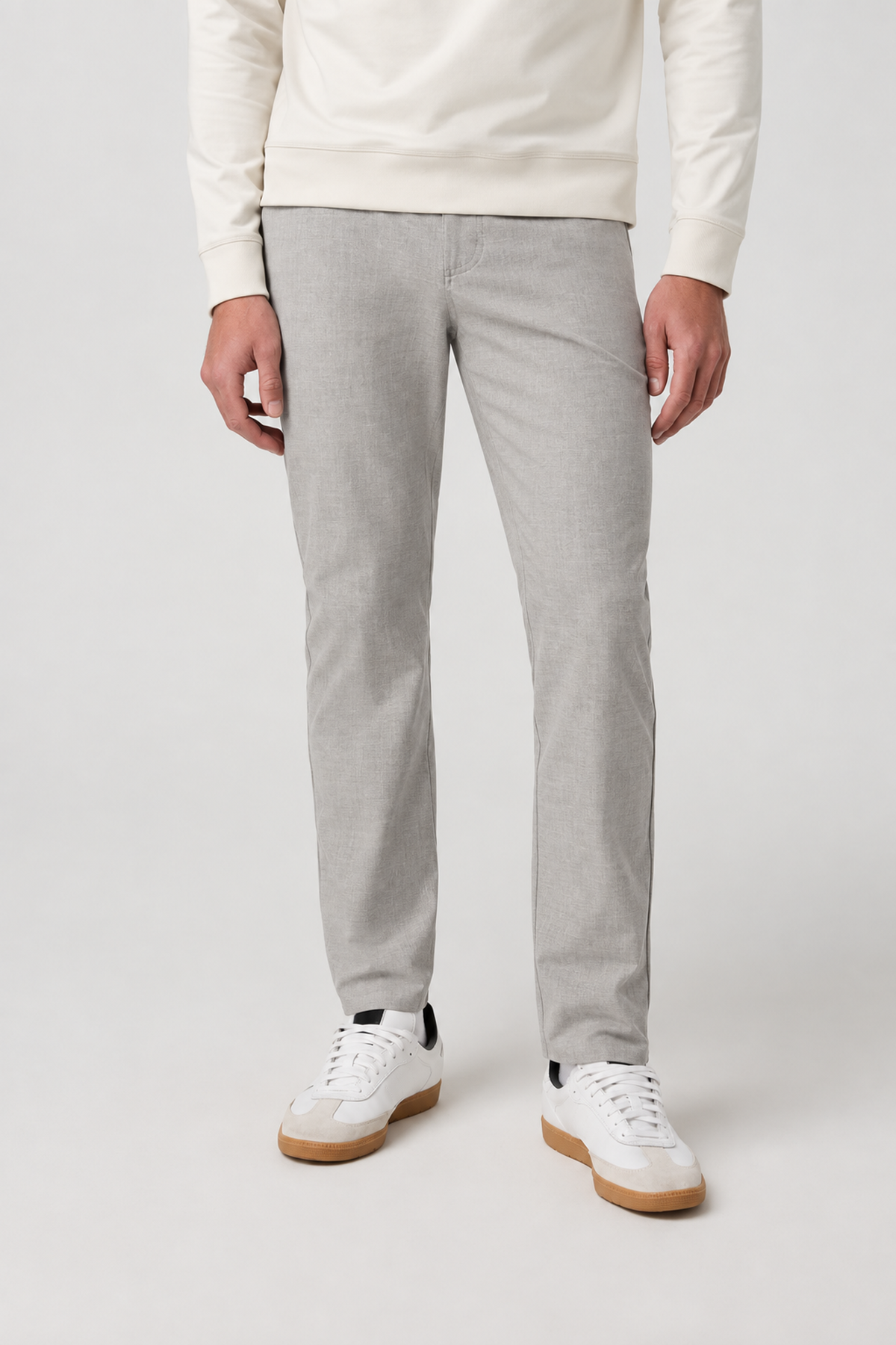 Alder Slim-Fit Transit Trouser - Gull Grey Linen Texture