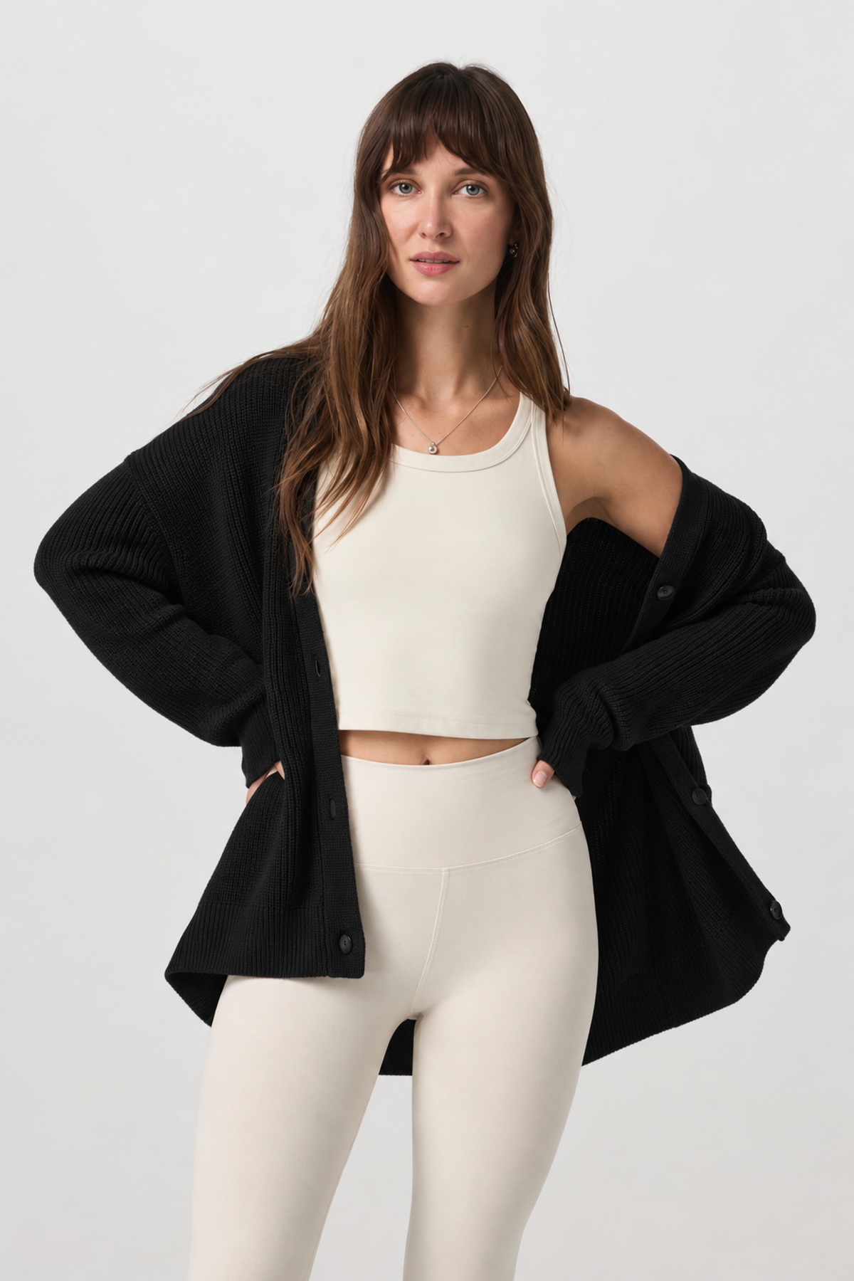 Alder Boyfriend Everyday Cardigan - Black