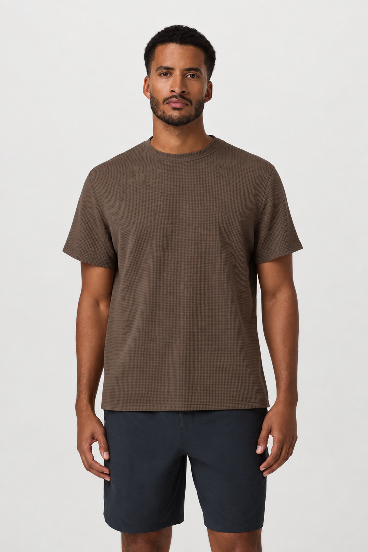 Juniper Short-Sleeve Relaxed-Fit Performance Tee - Bark