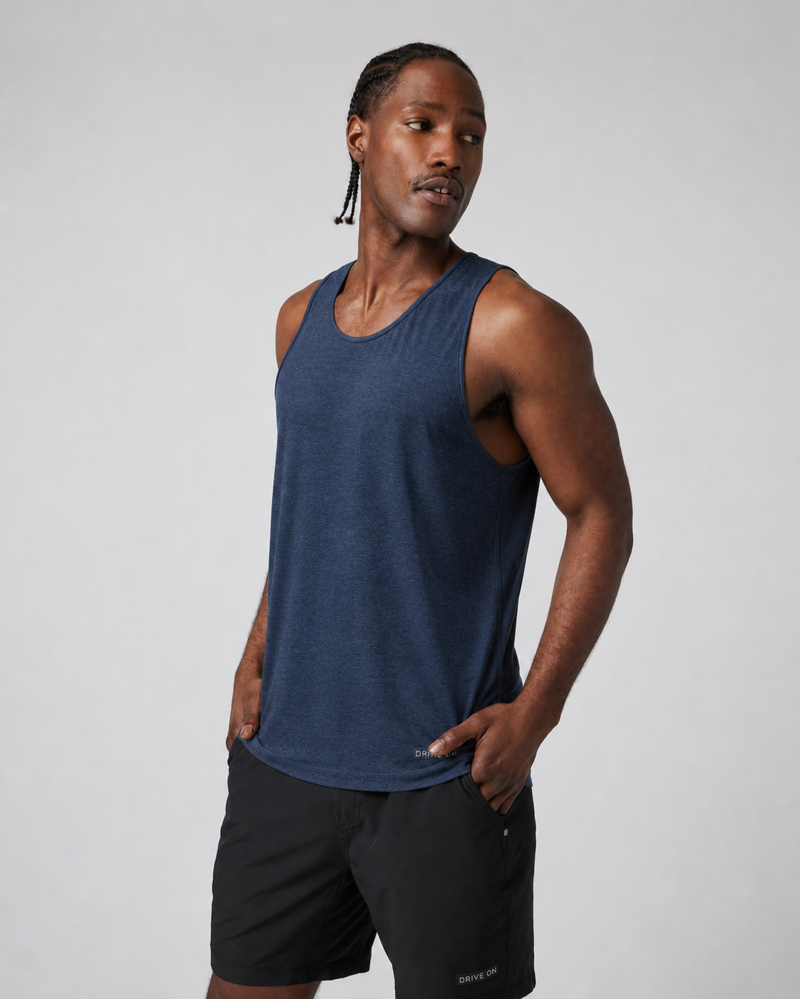 Cadence Performance Tank - Navy Heather