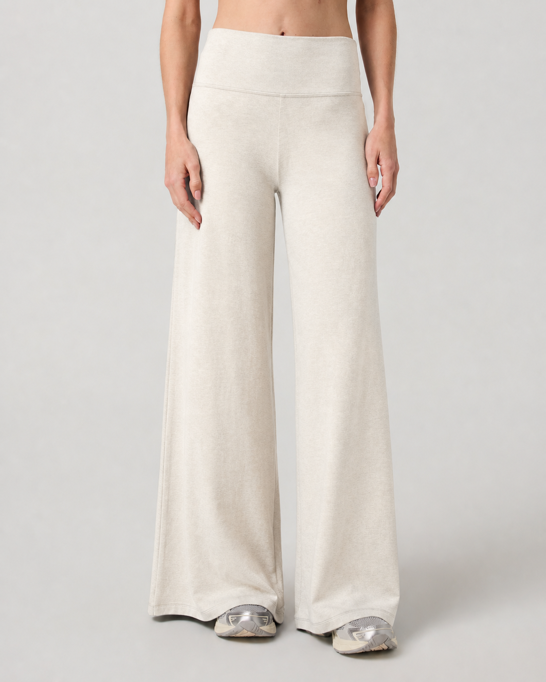 Compass Way Wide-Leg Short-Length Everyday Pant - Ecru Heather