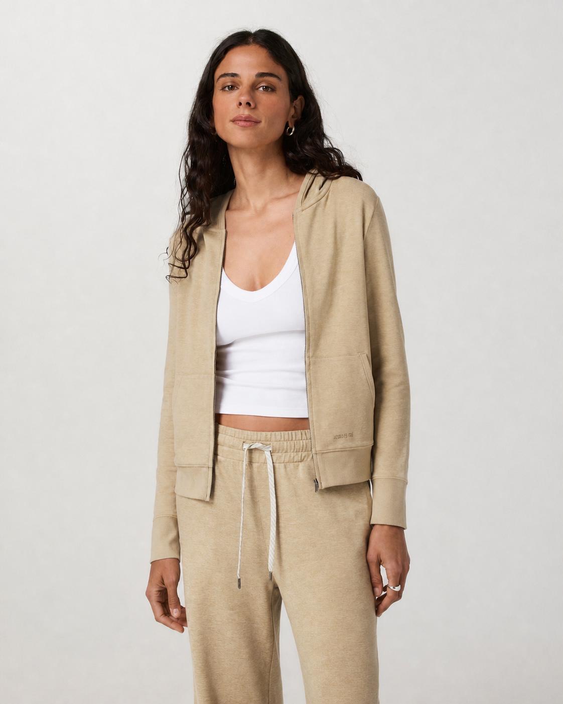 Pivot Mini Full-Zip Hoodie - Khaki Heather