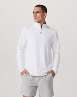 Delta Half-Zip Mock-Neck Pullover - White