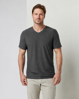 Axiom V-Neck Top - Charcoal Heather