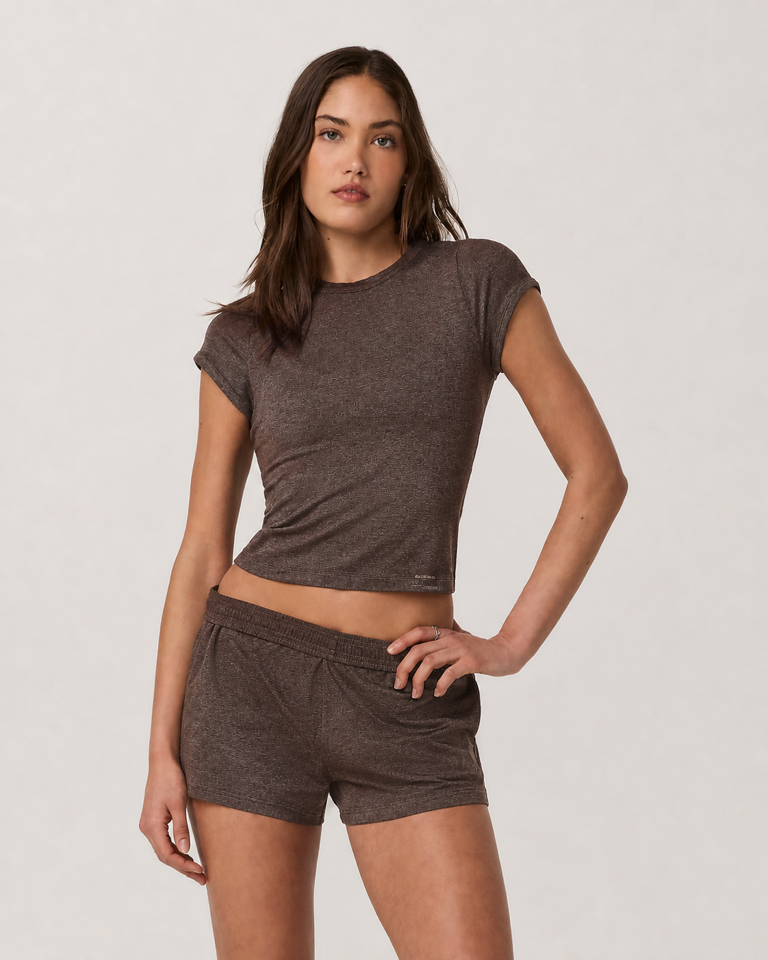 Lucent Line Short-Sleeve Everyday Tee - Java Heather Tonal