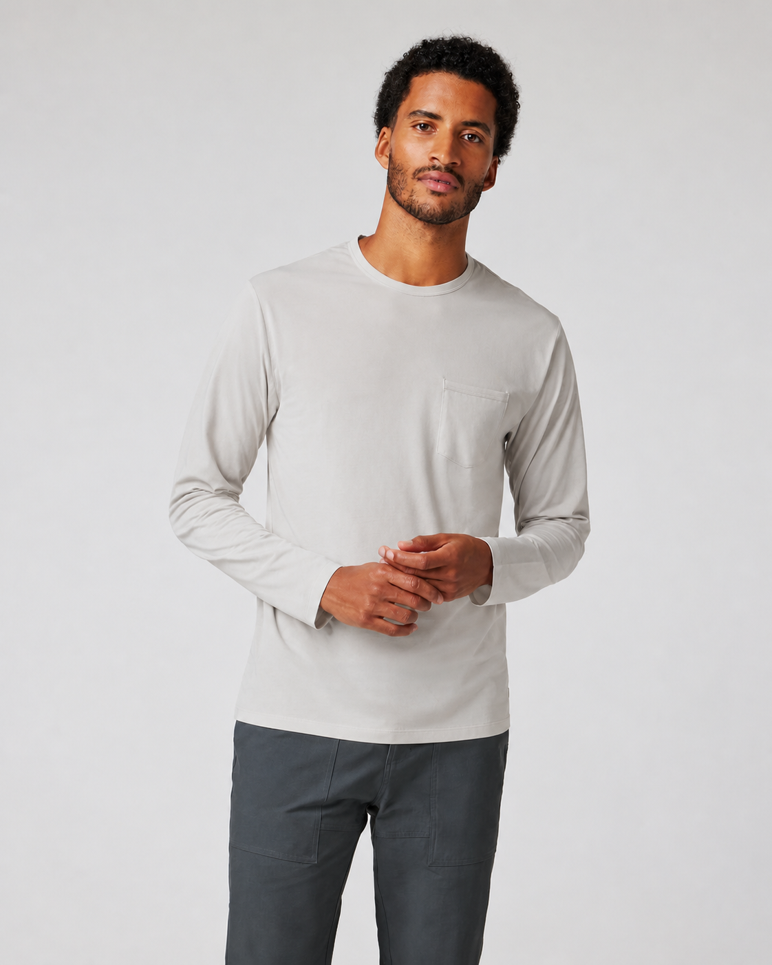 Beacon Long-Sleeve Everyday Tee - Frost Grey