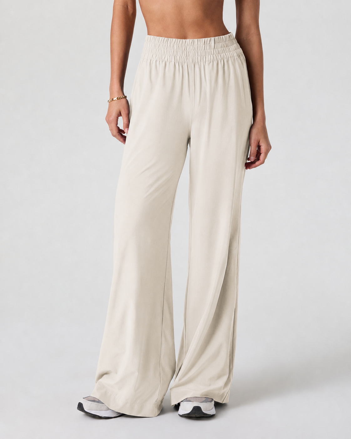 Meridian Mark Wide-Leg Long-Length Everyday Pant - Bleached Sand