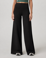Compass Way Wide-Leg Short-Length Everyday Pant - Solid Black