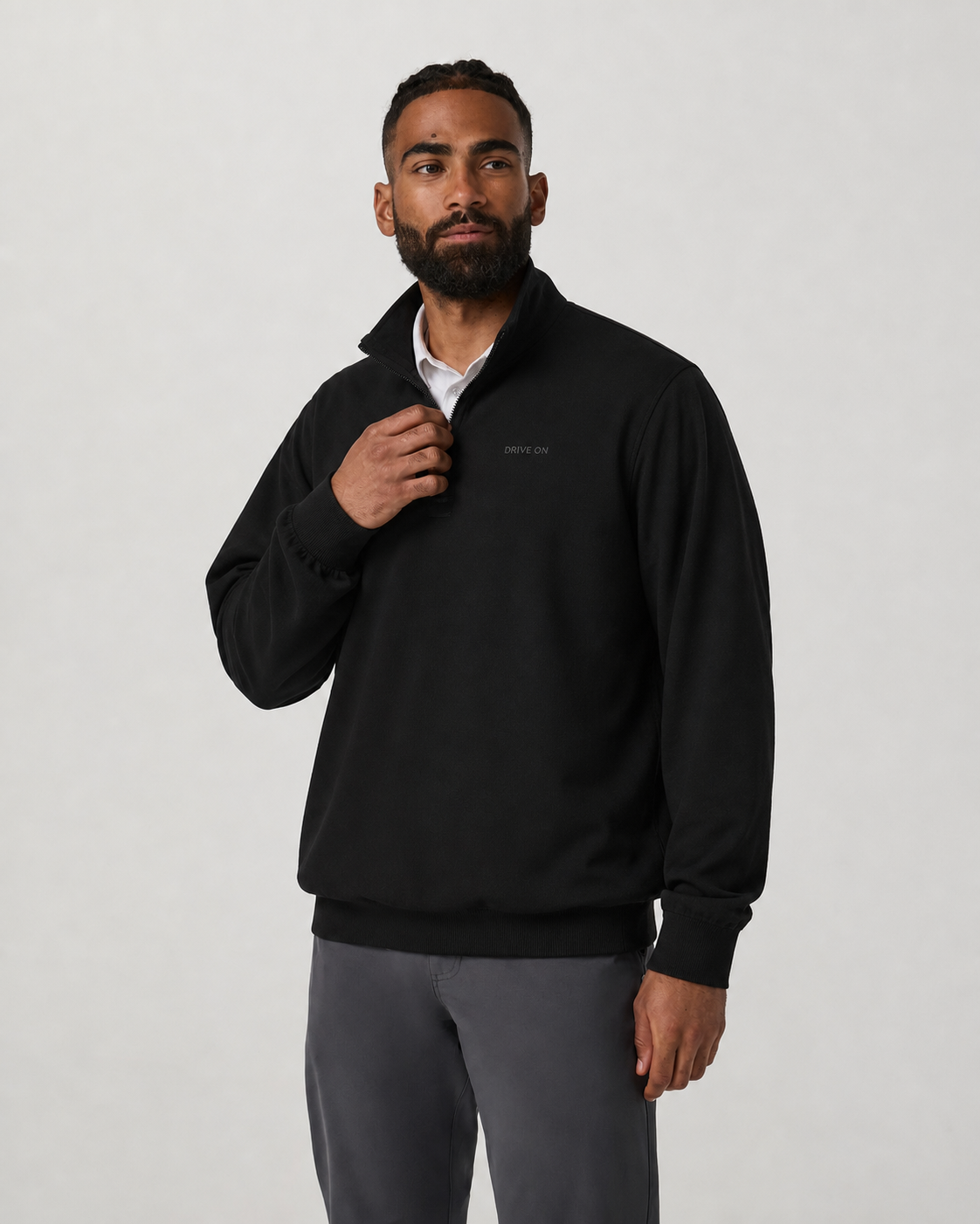 Harbor Quarter-Zip Pullover - Black