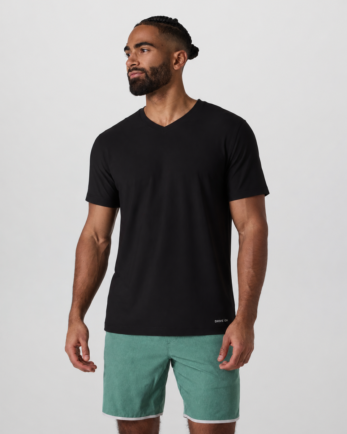 Alder Line V-Neck Performance Tee - Black