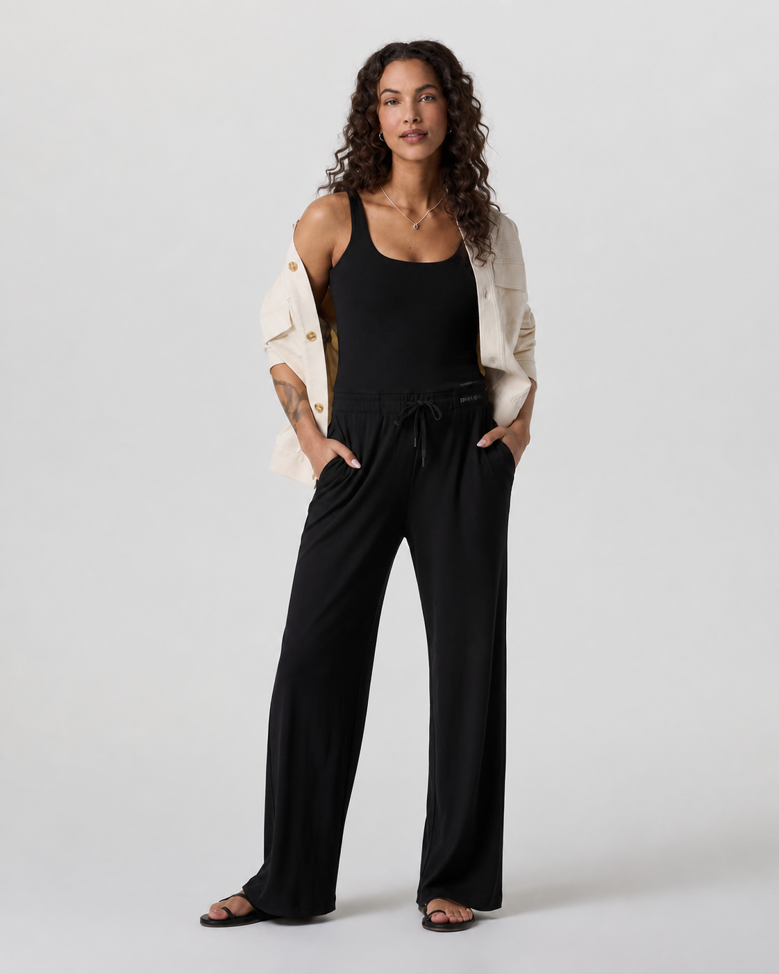 Alder Scoop-Neck Movement Jumpsuit - Black