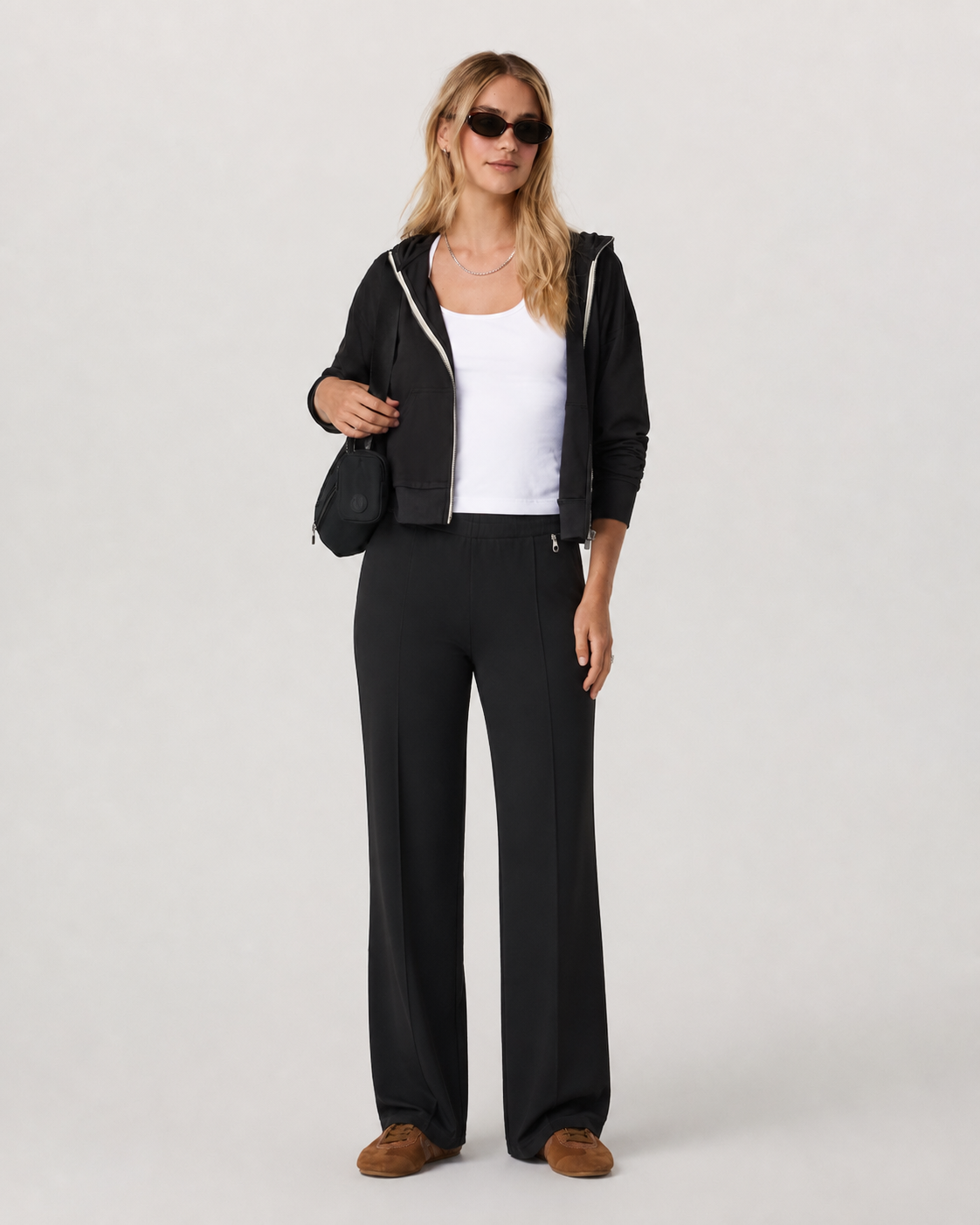 Nexus Way Straight-Leg Long-Length Everyday Pant - Solid Black