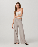 Harbor Mark Wide-Leg Everyday Pant - Suede Pinstripe