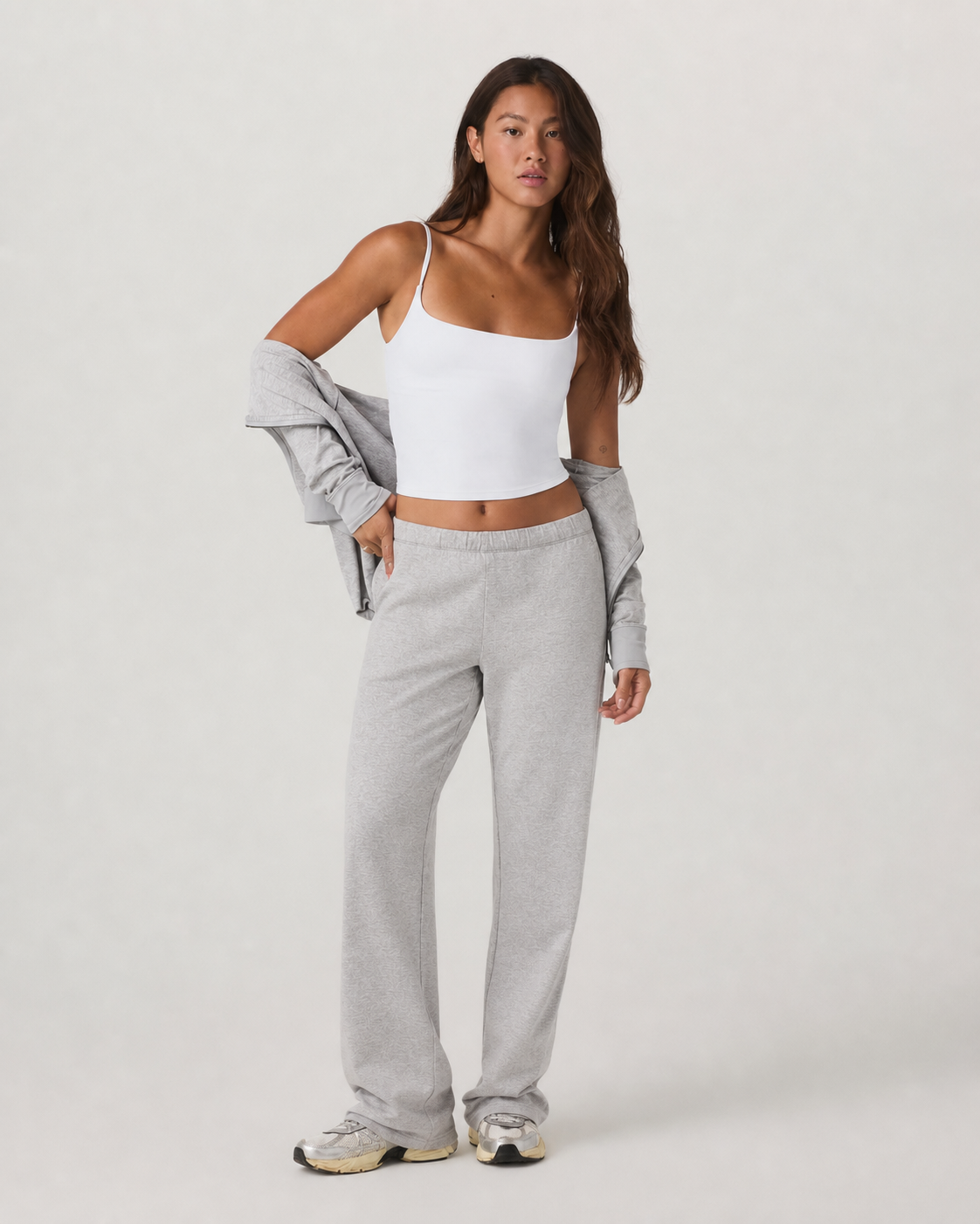 North Way Long-Length Everyday Pant - Pale Grey Heather