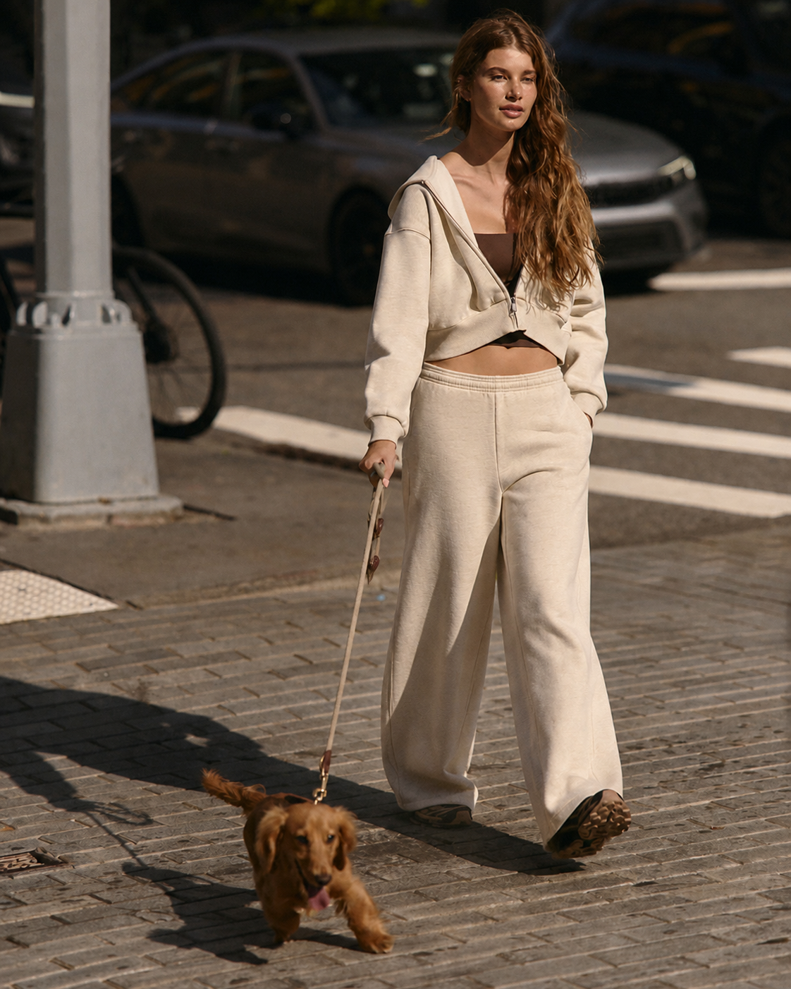 Morrow Wide-Leg Sweatpant - Bone Heather