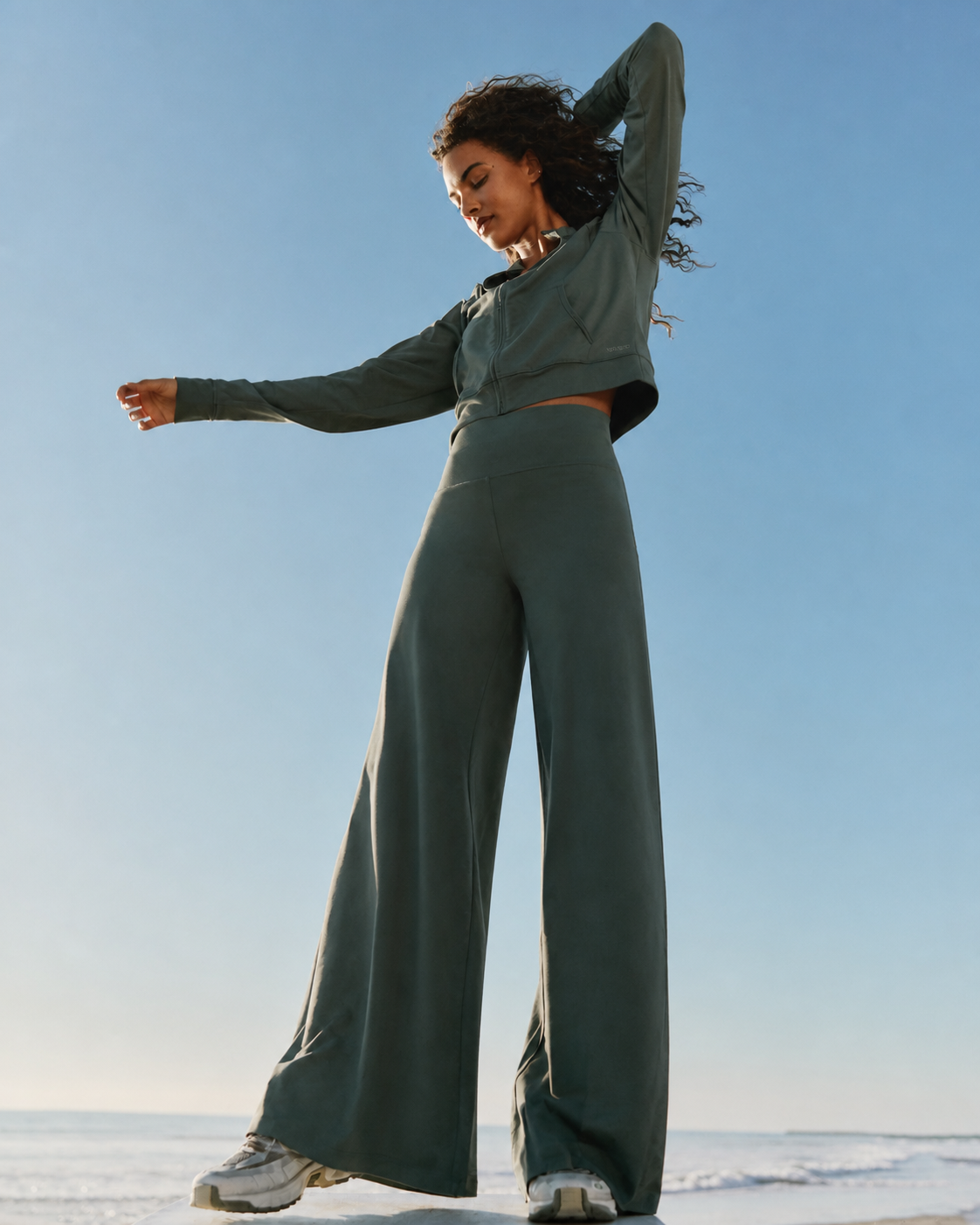 Cedar Way Wide-Leg Everyday Pant - Agate Green