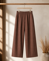 Clarity Mark Cropped Wide-Leg Everyday Pant - Sable