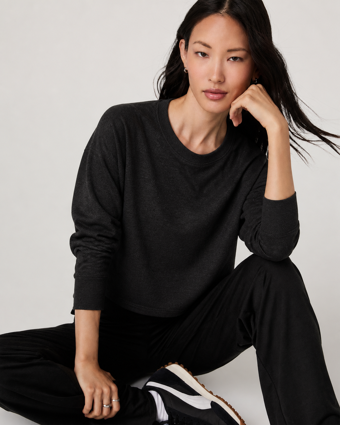 Keystone Long-Sleeve Sweatshirt - Black Heather
