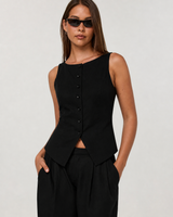 Alto Line Button-Down Everyday Tank - Black