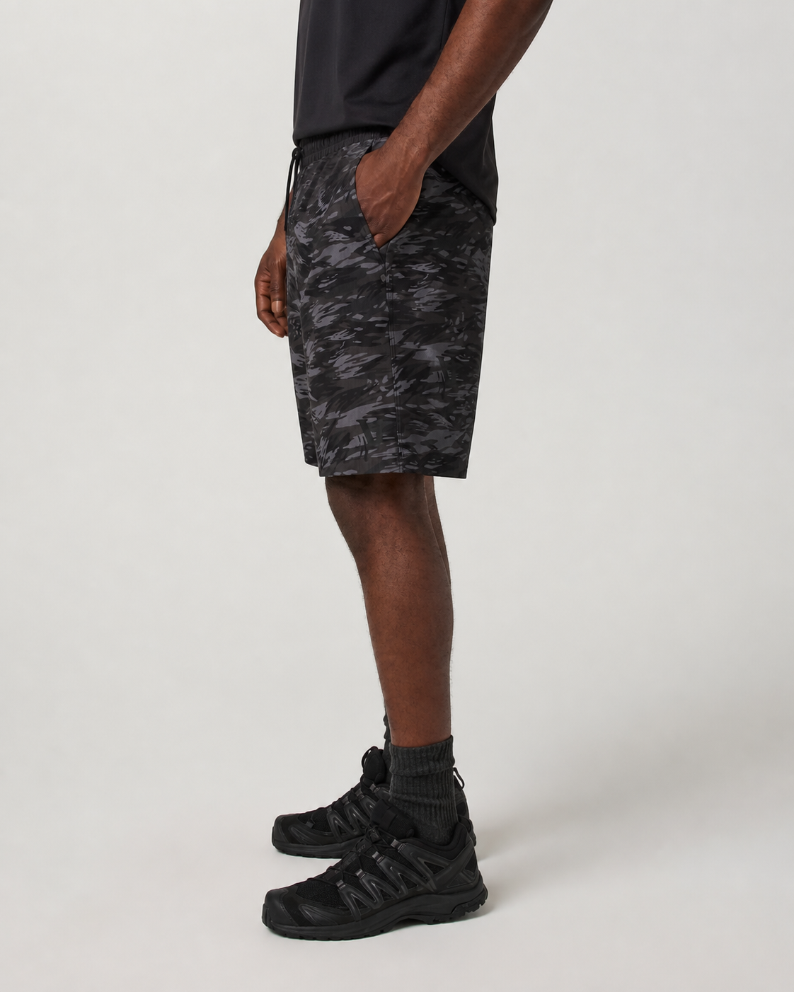 Beacon Line 7-Inch Lined Everyday Short - Black Riptide Camo