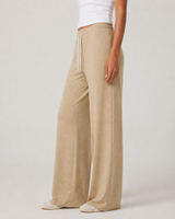 Harbor Way Wide-Leg Long-Length Everyday Pant - Khaki Heather