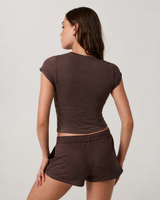 Lucent Line Short-Sleeve Everyday Tee - Java Heather Tonal