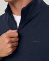 Harbor Quarter-Zip Pullover - Ink Linen Texture