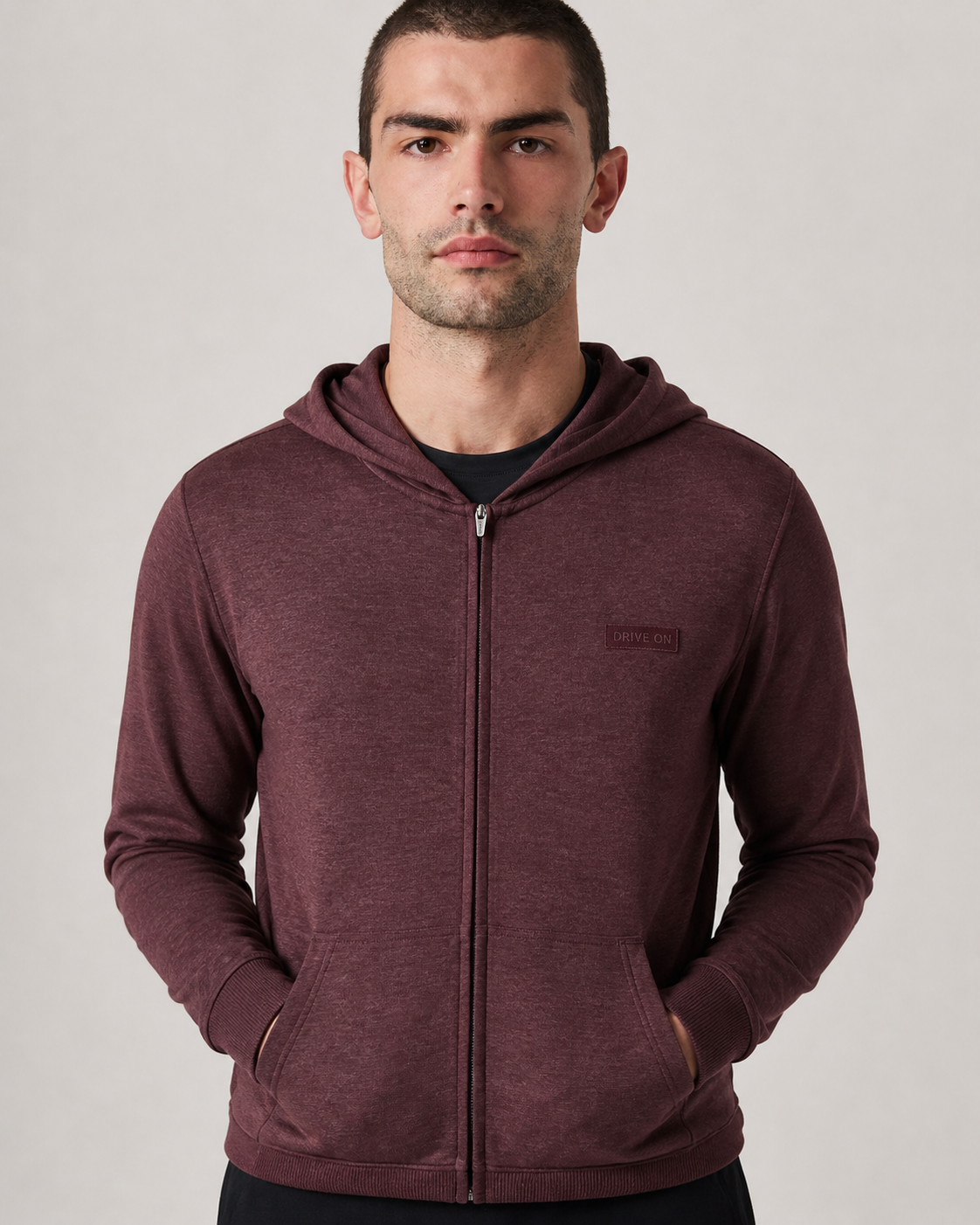 Ember Full-Zip Hoodie - Sangria Heather