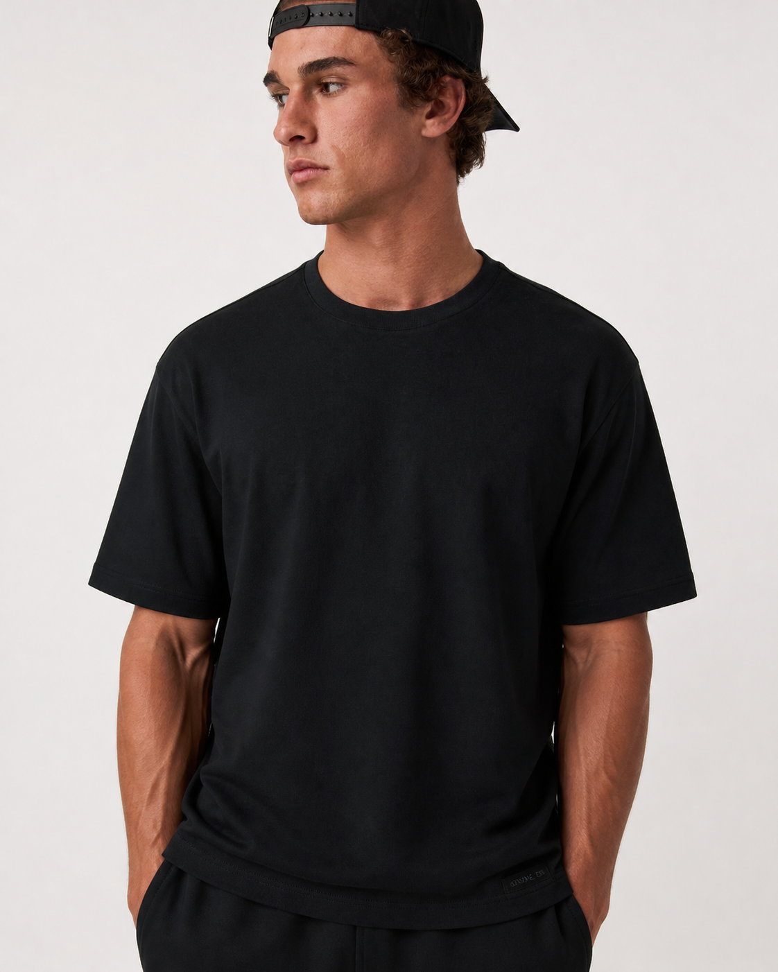 Rowan Short-Sleeve Relaxed-Fit Everyday Tee - Black, view 2 of 6