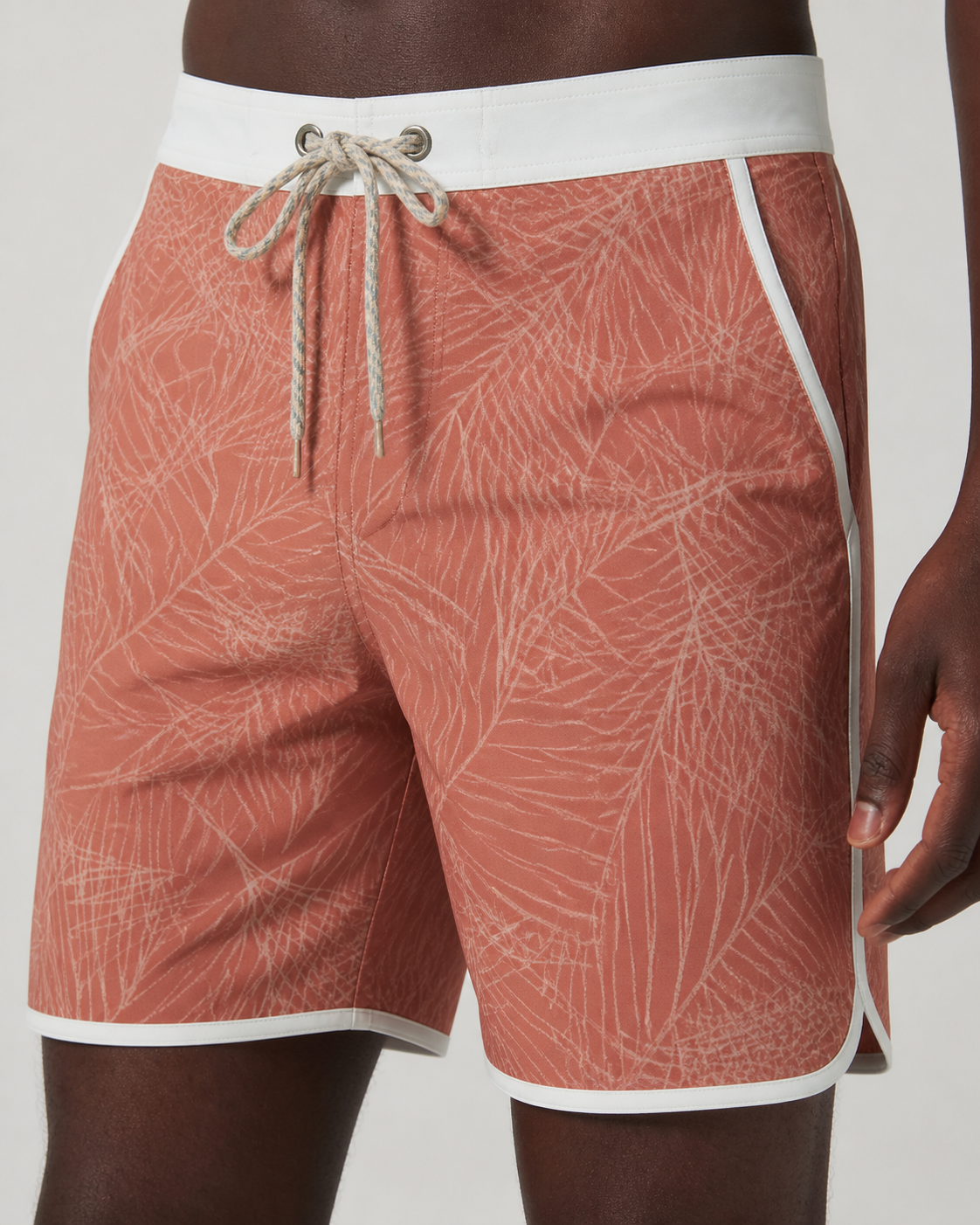 Axiom 7-Inch Boardshort - Vintage Red Palm Shadow