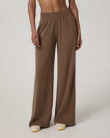 Morrow Mark Wide-Leg Short-Length Everyday Pant - Tobacco Brown