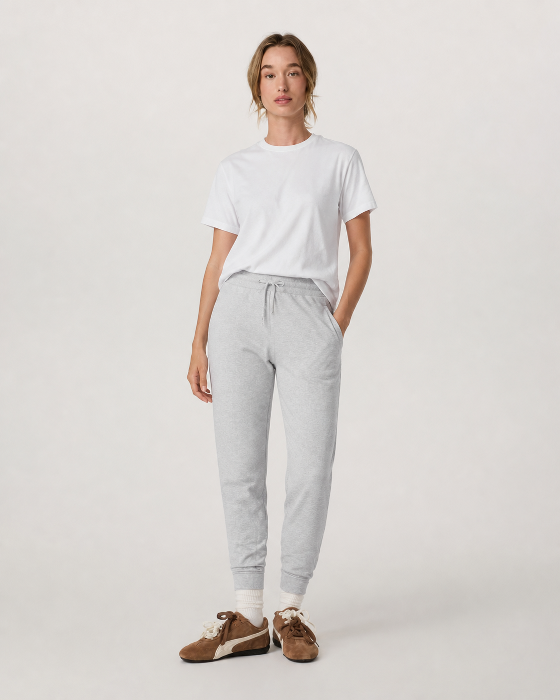 Rally Long-Length Training Jogger - Pale Grey Heather