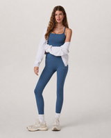 Pivot Short-Length Training Legging - Blue Coast
