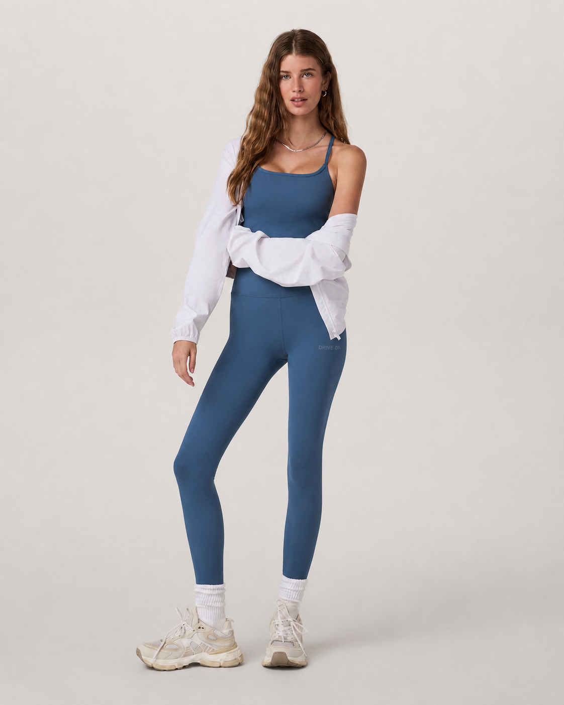 Pivot Short-Length Training Legging - Blue Coast