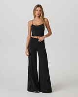 Compass Way Wide-Leg Short-Length Everyday Pant - Solid Black