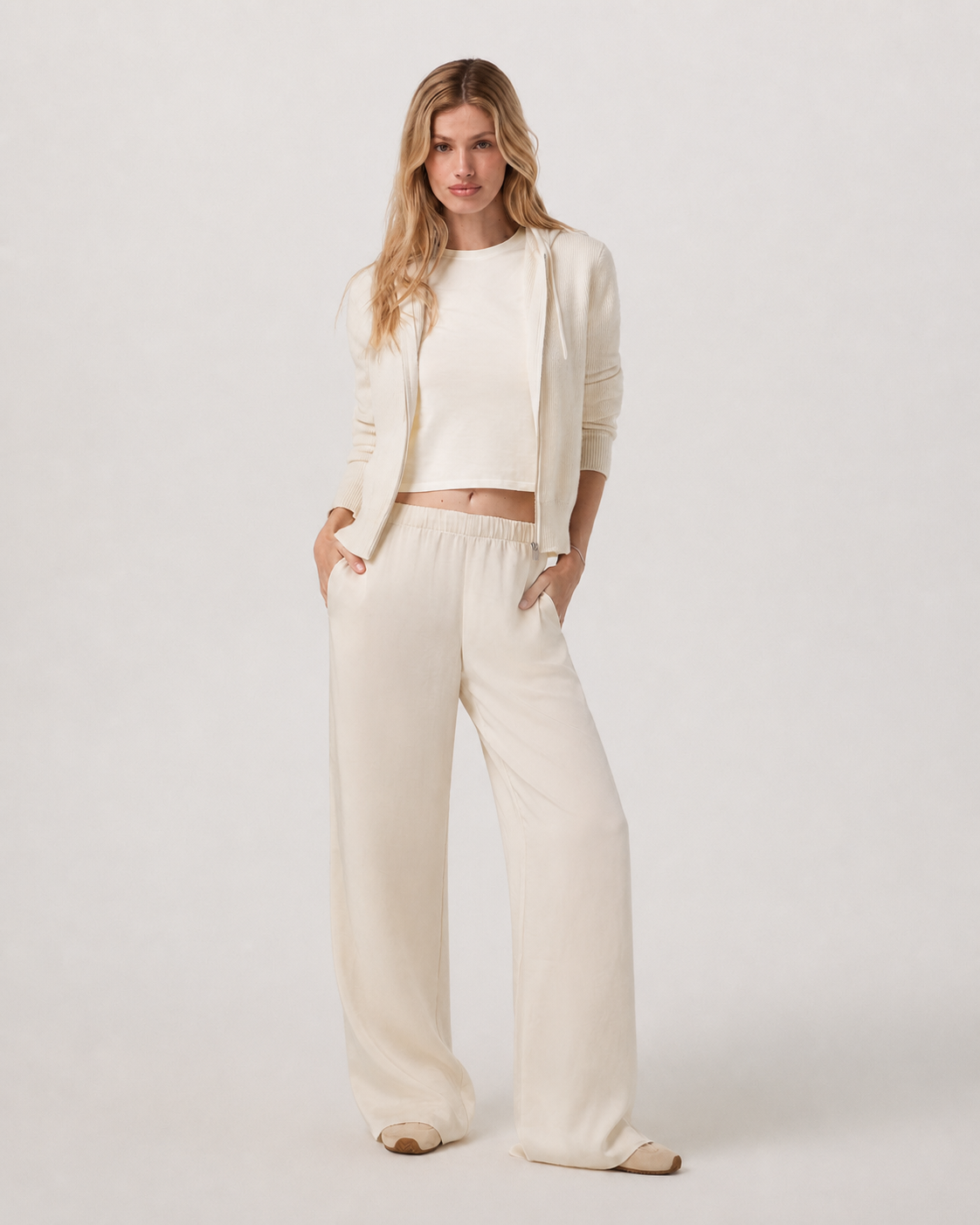 Axiom Mark Wide-Leg Everyday Pant - Milkweed