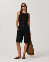 Alto Line Button-Down Everyday Tank - Black