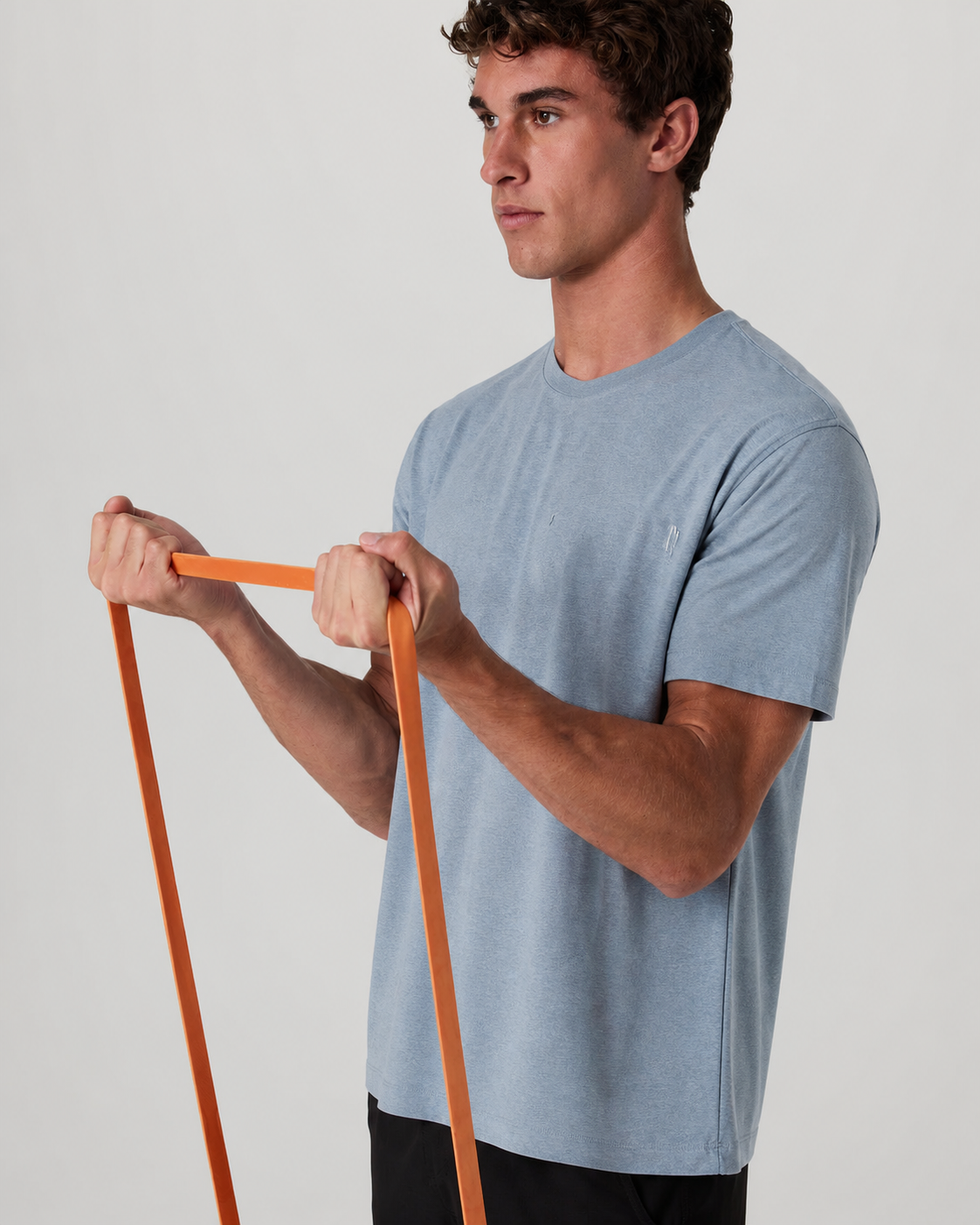 North Short-Sleeve Relaxed-Fit Everyday Tee - Dusty Blue Heather