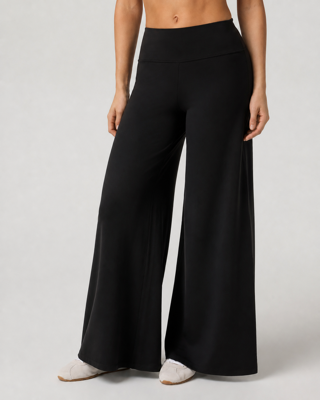 Clarity Way Wide-Leg Long-Length Everyday Pant - Solid Black