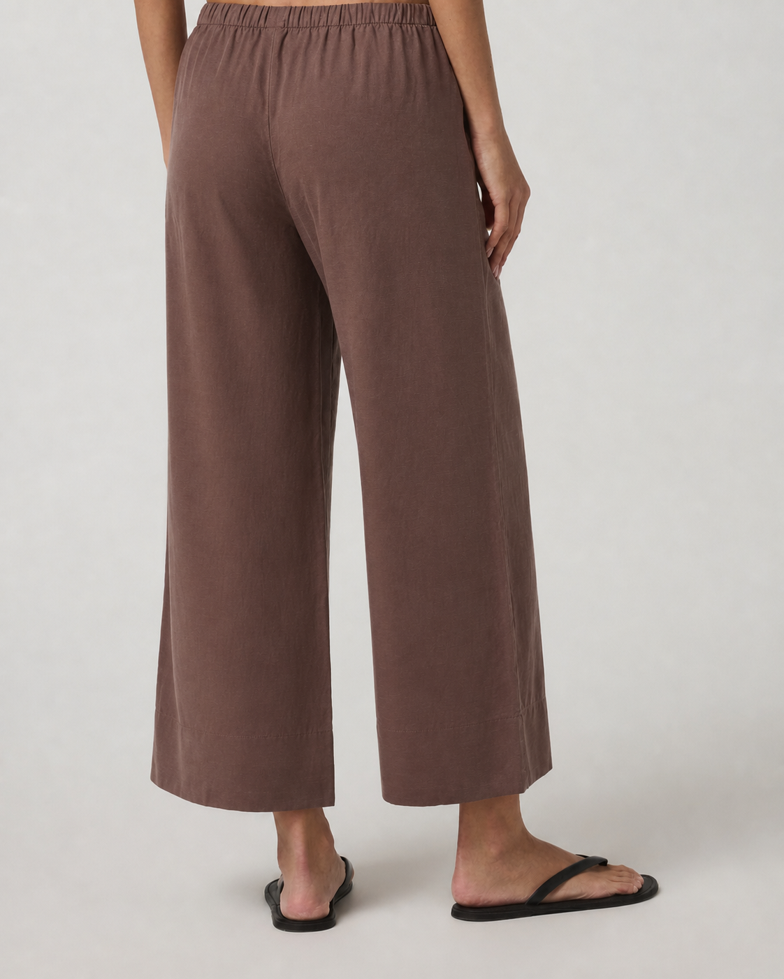 Clarity Mark Cropped Wide-Leg Everyday Pant - Sable
