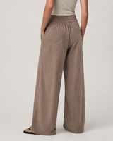 Harbor Mark Wide-Leg Everyday Pant - Suede Pinstripe