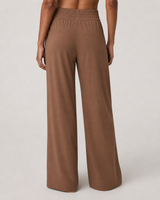 Morrow Mark Wide-Leg Short-Length Everyday Pant - Tobacco Brown