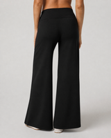 Clarity Way Wide-Leg Long-Length Everyday Pant - Solid Black